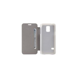Swiss Charger - Etui Folio en Simili Cuir pour Samsung Galaxy S5 Mini - Blanc