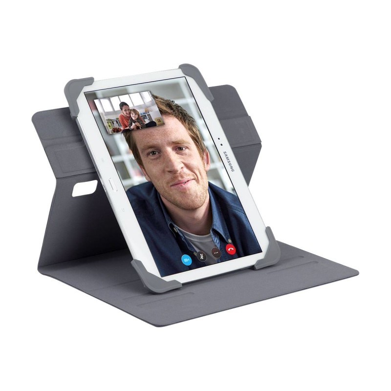 Targus Fit-N-Grip Rotating Universal - Protection à rabat pour tablette - polyuréthane - gris - 