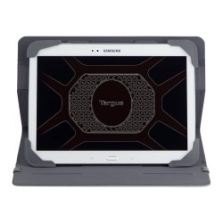 Targus Fit-N-Grip Rotating Universal - Protection à rabat pour tablette - polyuréthane - gris - 