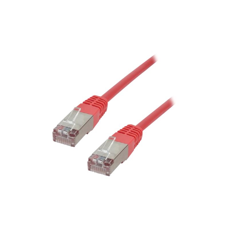 MCL Cordon de brassage - RJ45 CAT 5e F/UTP - 1 m - Rouge