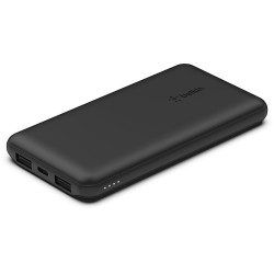 Belkin Batterie externe 3 ports 10K avec câble USB-A vers USB-C noir