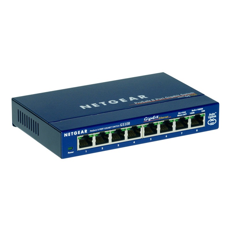Switch Netgear - 8 ports GS108 Switch Ethernet-Switch 8 ports 10/100/1000