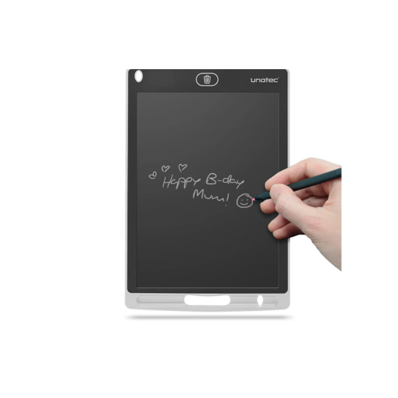Tableau électronique LCD 8,5" - UNOTEC blanc
