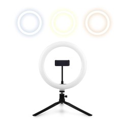 Ring light - Support de bureau pour smartphone avec lumière LED