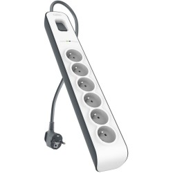 Belkin 6 prises Sans port USB - Blanc