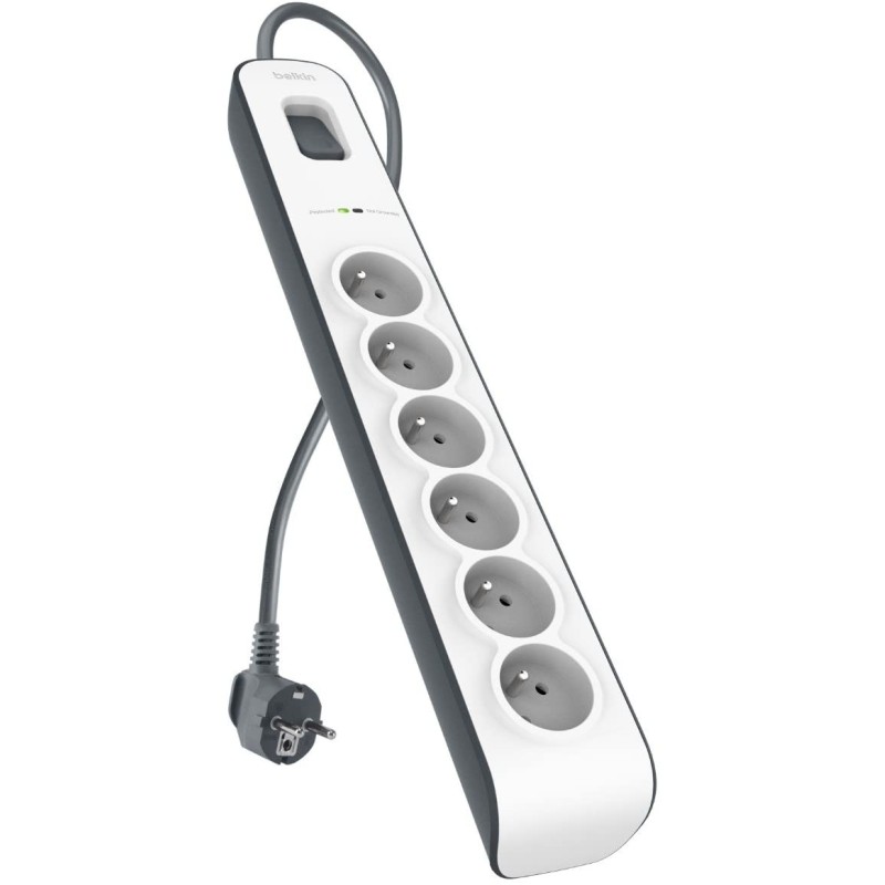 Belkin 6 prises Sans port USB - Blanc