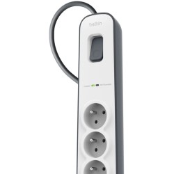 Belkin 6 prises Sans port USB - Blanc